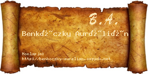 Benkóczky Aurélián névjegykártya